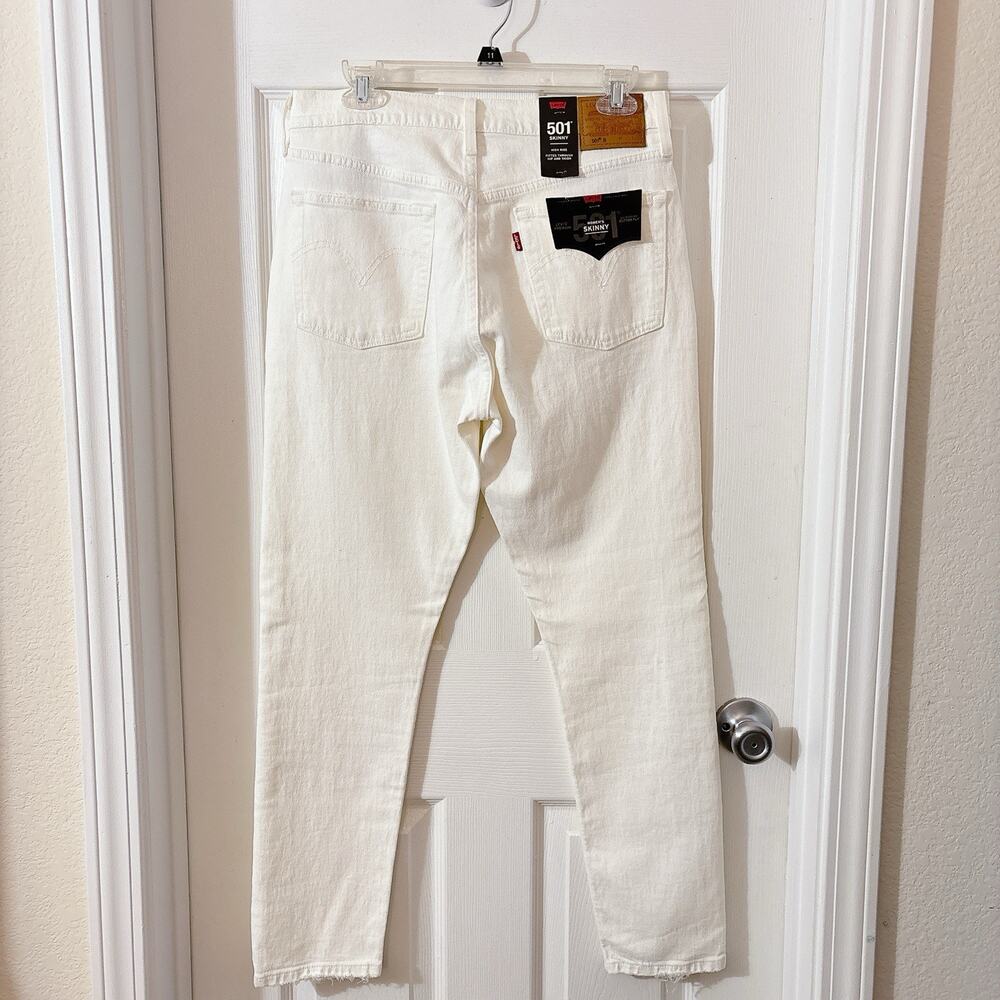 Levi's 501 Premium Womens High Rise Coastal Resort Distressed Hem Beach Party - Picture 6 of 10